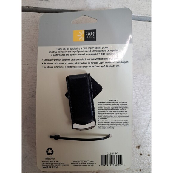 Vintage Case Logic Universal Small Phone Leather Pouch Black With Belt Hook - Picture 3 of 4